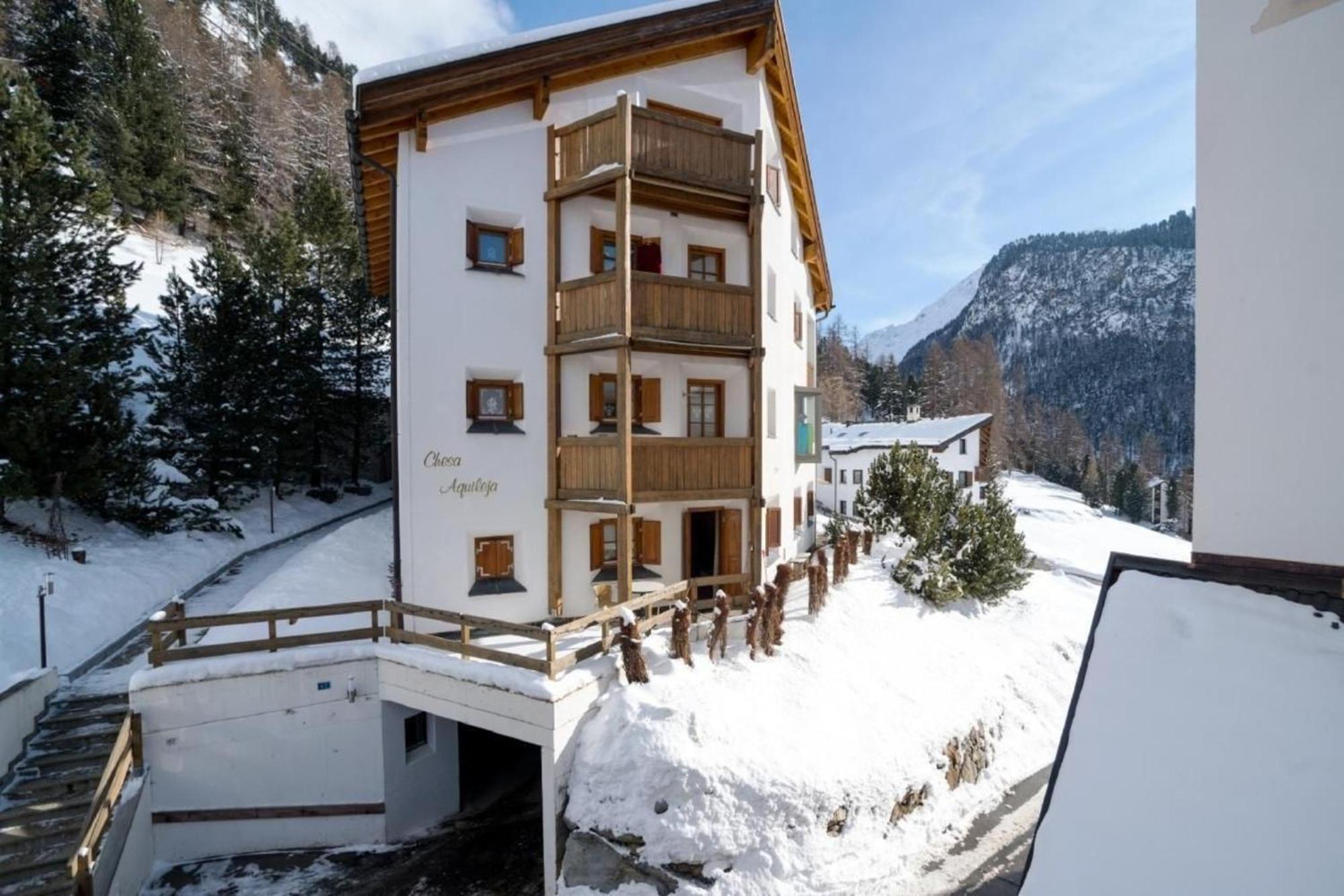 Chesa Aquileja Trueb Lägenhet Pontresina Exteriör bild